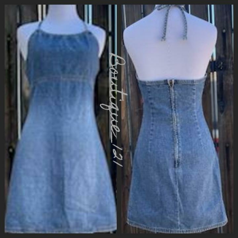 Denim Halter Dress!